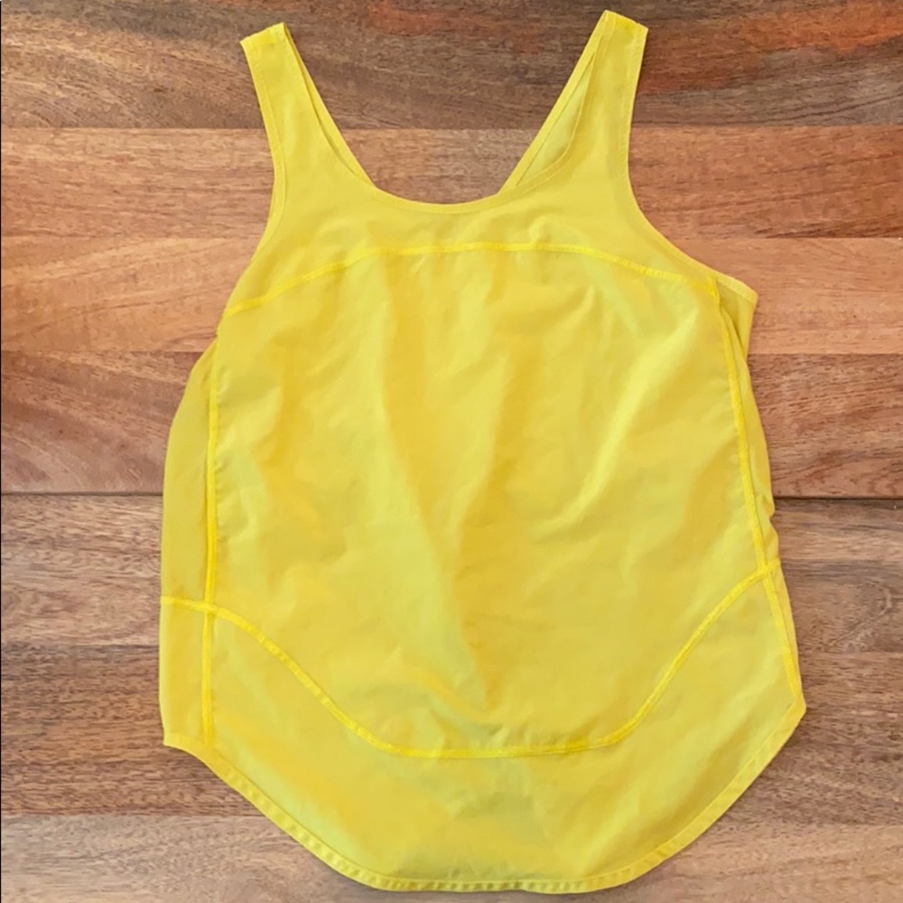 Yellow Lulu Lemon Top - Size 4